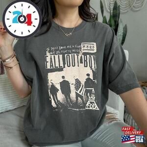 Retro Fall Out Boy Summer Tour T-Shirt Shirt So Much For Stardust Unisex Classic